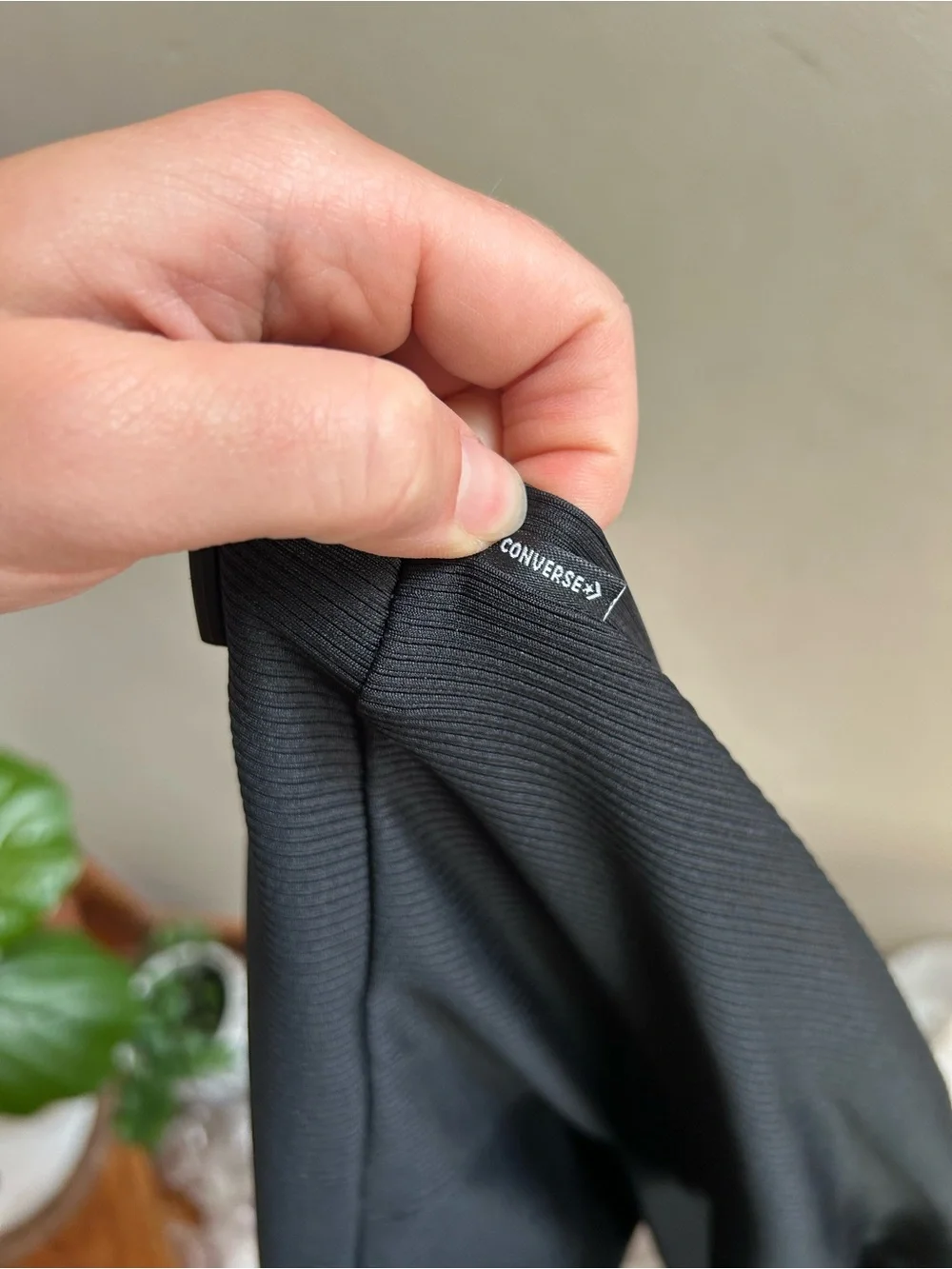Black Ribbed Flare Leggings